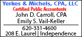 Yerkes & Michels, CPA,LLC Sponsorship Banner