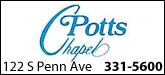 Potts Chapel Sponsorship Banner