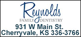 Reynolds Family Dentistry Sponsorship Banner