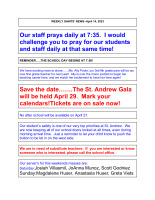 Weekly Saints News - 4-14-2023