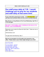 Weekly Saints News - 4-25-2025