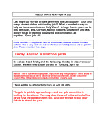 Weekly Saints News - 4-14-2022